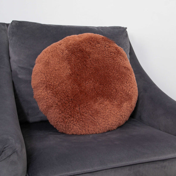 Coral Short Pile Sheepskin Cushion-TrendGoat