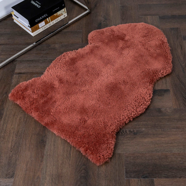 Coral Short Pile Sheepskin Rug-TrendGoat