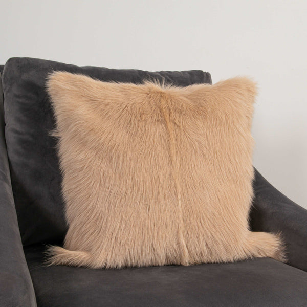 Cream Goatskin Cushion-TrendGoat