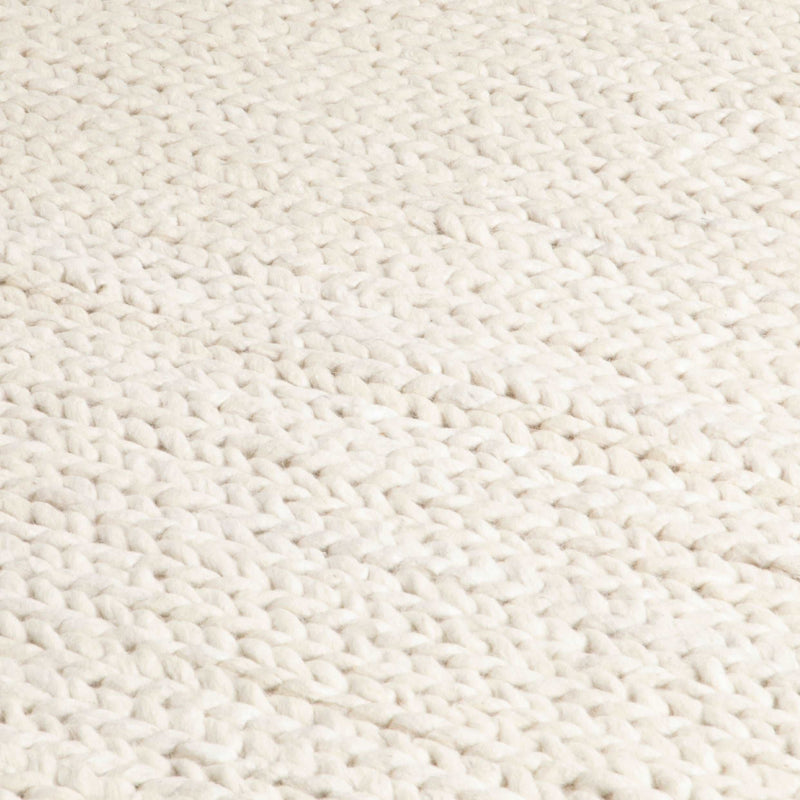 Cream Knitted Large Rug (3 sizes)-TrendGoat