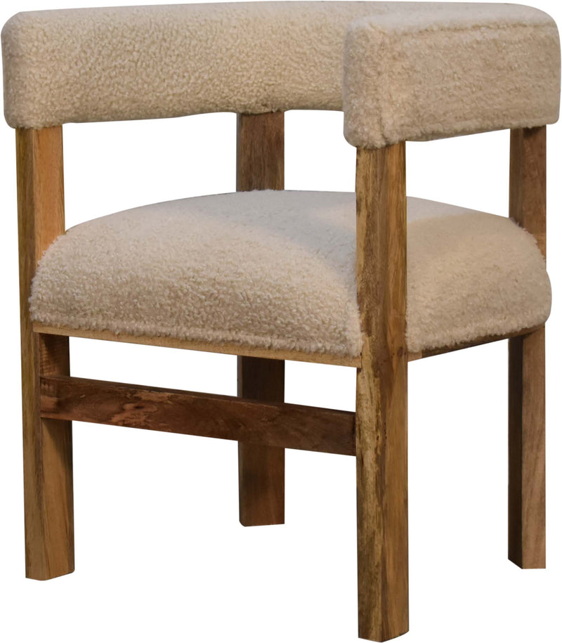 Cream Solid Wood Chair-TrendGoat