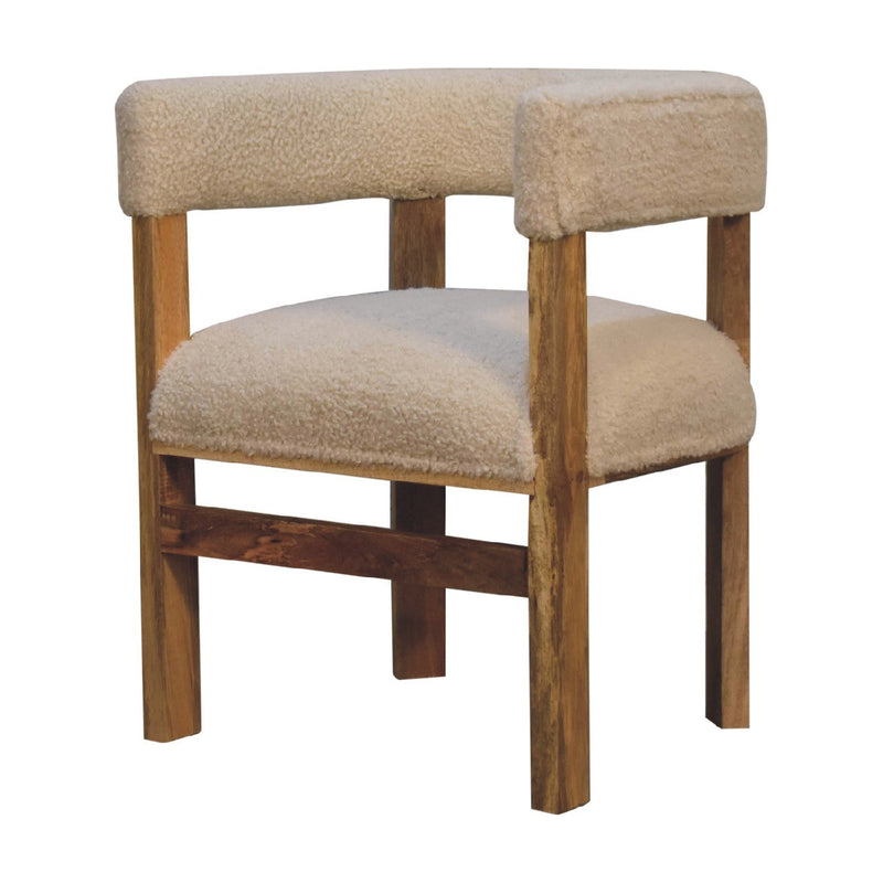 Cream Solid Wood Chair-TrendGoat