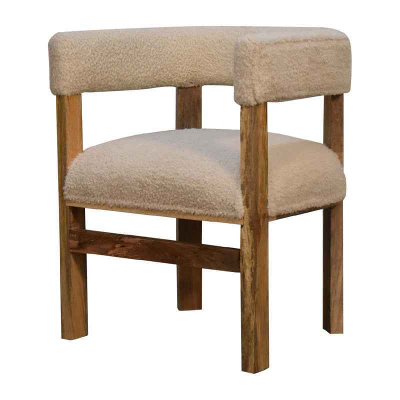 Cream Solid Wood Chair-TrendGoat