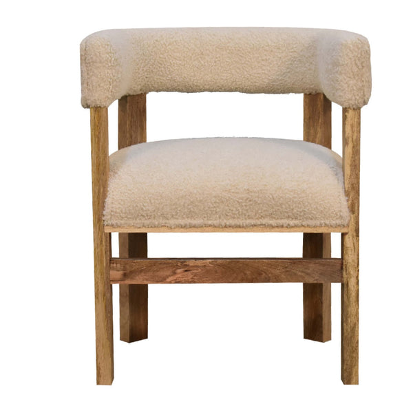 Cream Solid Wood Chair-TrendGoat