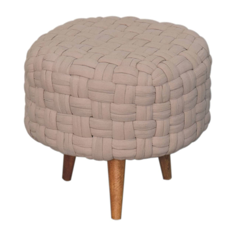 Cream Tube Footstool-TrendGoat