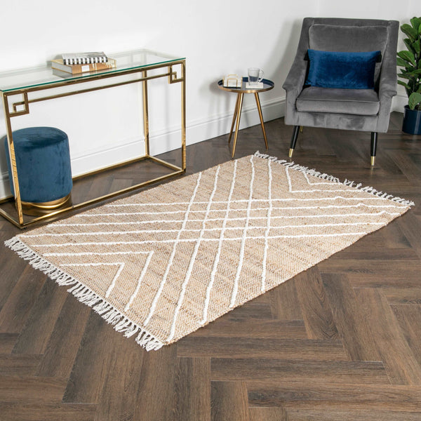 Cross Textured Jute Rug (3 sizes)-TrendGoat