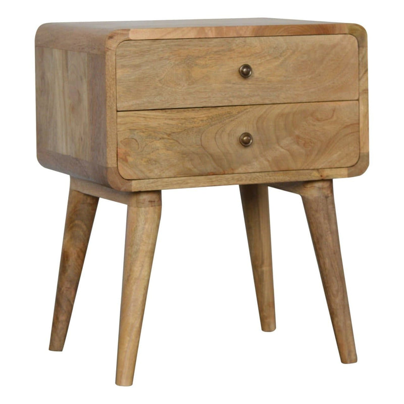 Curved Oak-ish Bedside-TrendGoat