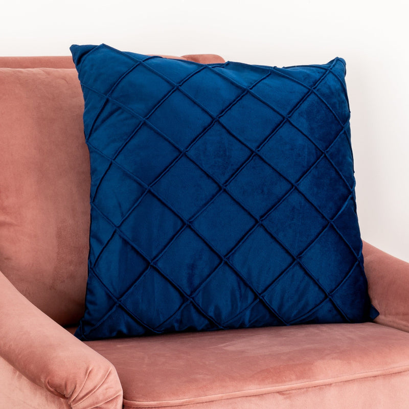 Diamond Blue Velvet Cushion Cover-TrendGoat