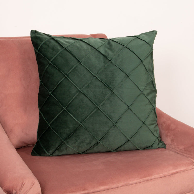 Diamond Green Velvet Cushion Cover-TrendGoat