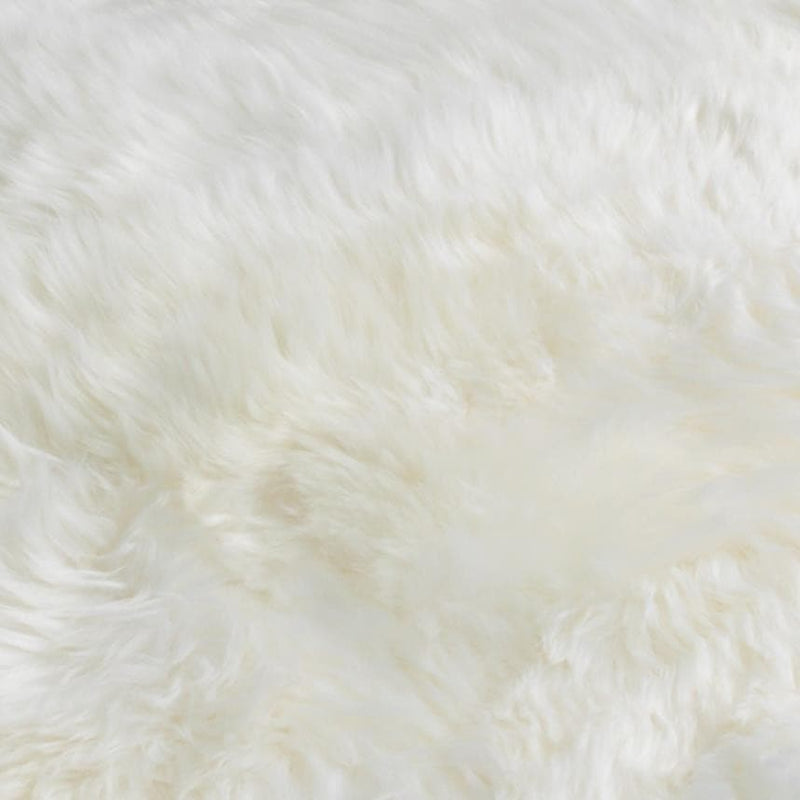 Double Natural White Sheepskin Rug-TrendGoat