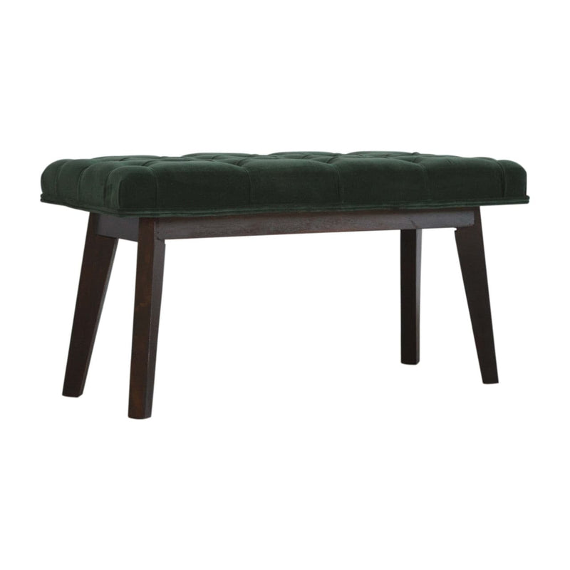 Emerald Velvet Hallway Bench-TrendGoat