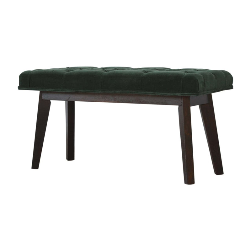 Emerald Velvet Hallway Bench-TrendGoat