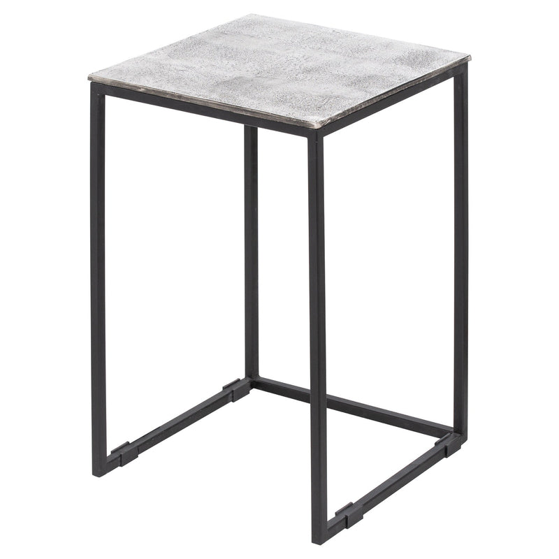 Farrah Collection Silver Nest Of Three Tables-TrendGoat