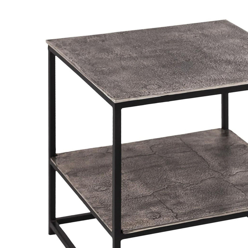 Farrah Collection Silver Side Table-TrendGoat