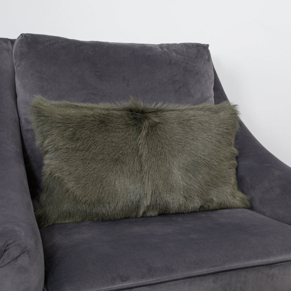 Forest Green Goatskin Cushion-TrendGoat