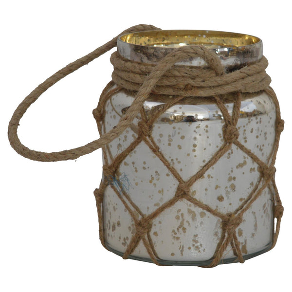 Glass Jar Lantern with Rope-TrendGoat