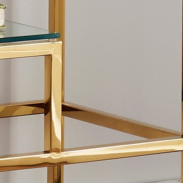 Gold Display Console Table-TrendGoat