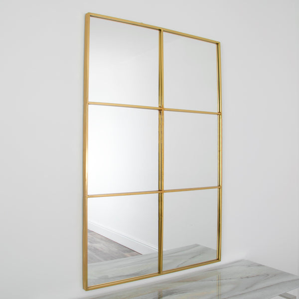 Gold Manhattan Window Mirror-TrendGoat