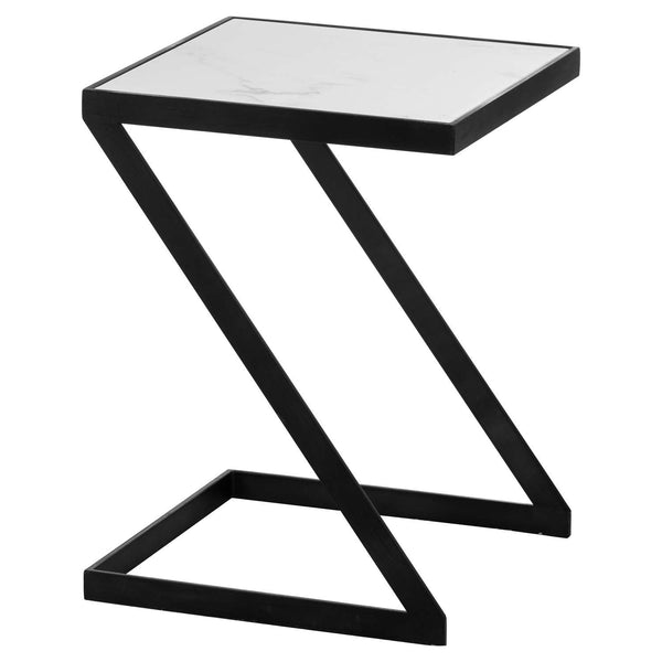 Grey And Marble Z Tray Table-TrendGoat