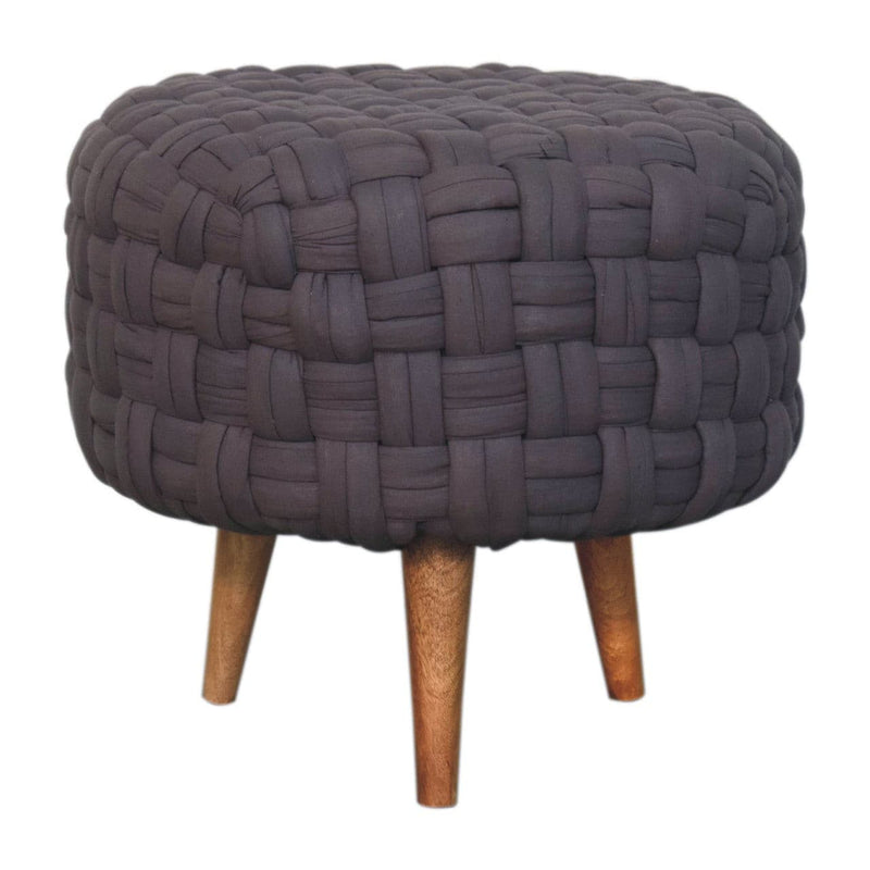 Grey Tube Footstool-TrendGoat