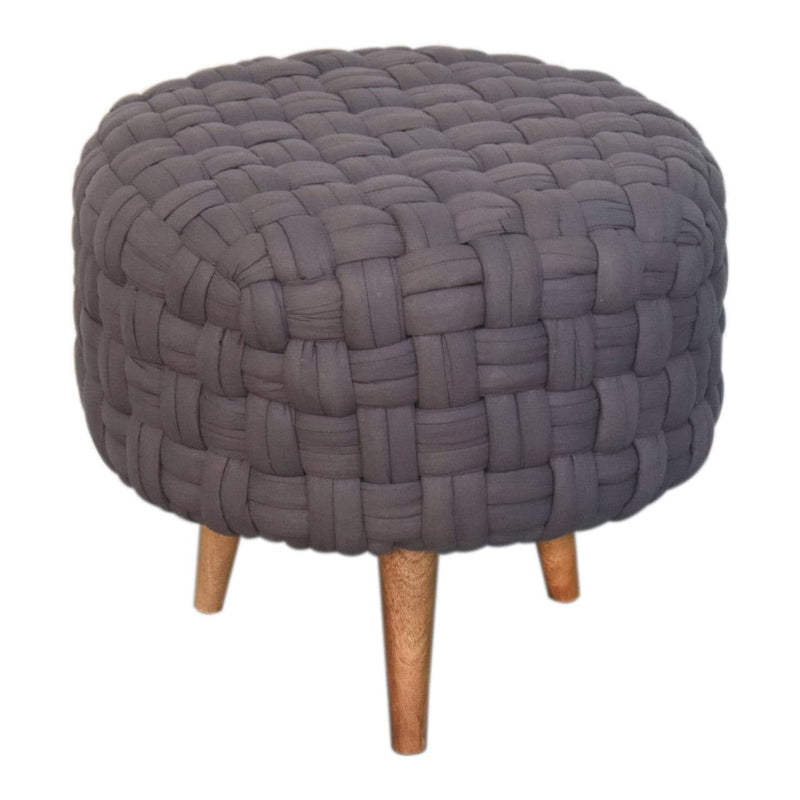 Grey Tube Footstool-TrendGoat