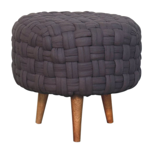 Grey Tube Footstool-TrendGoat