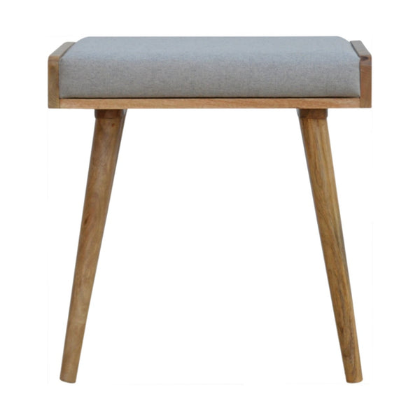 Grey Tweed Tray Style Footstool-TrendGoat