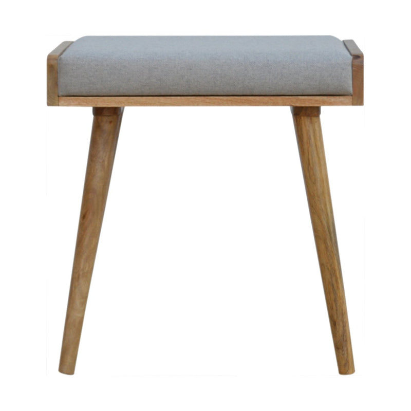 Grey Tweed Tray Style Footstool-TrendGoat