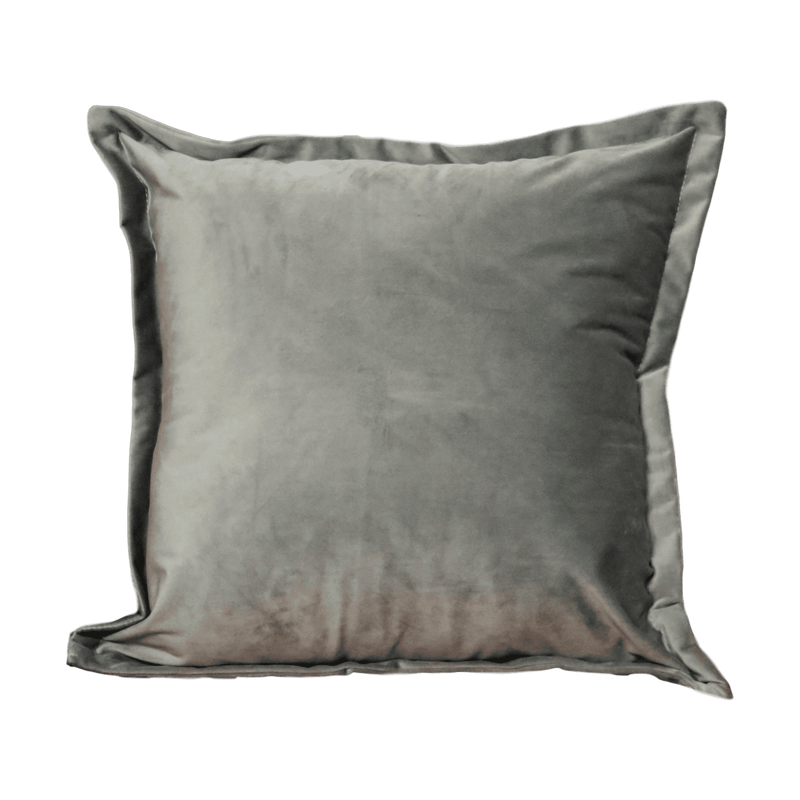 Grey Velvet Cushion Cover-TrendGoat