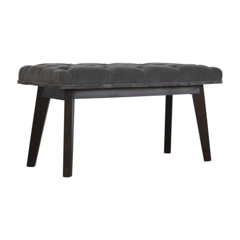 Grey Velvet Hallway Bench-TrendGoat