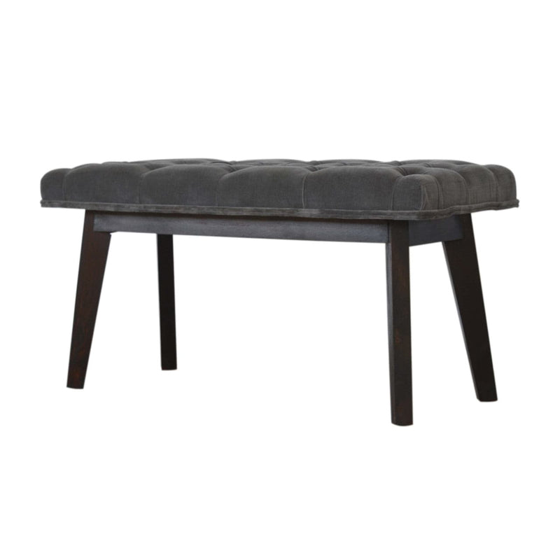 Grey Velvet Hallway Bench-TrendGoat