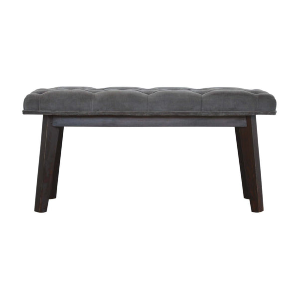 Grey Velvet Hallway Bench-TrendGoat