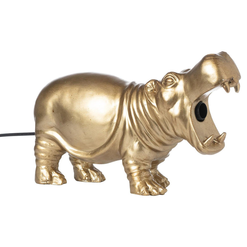 Hetty The Hippo Gold Table Lamp-TrendGoat