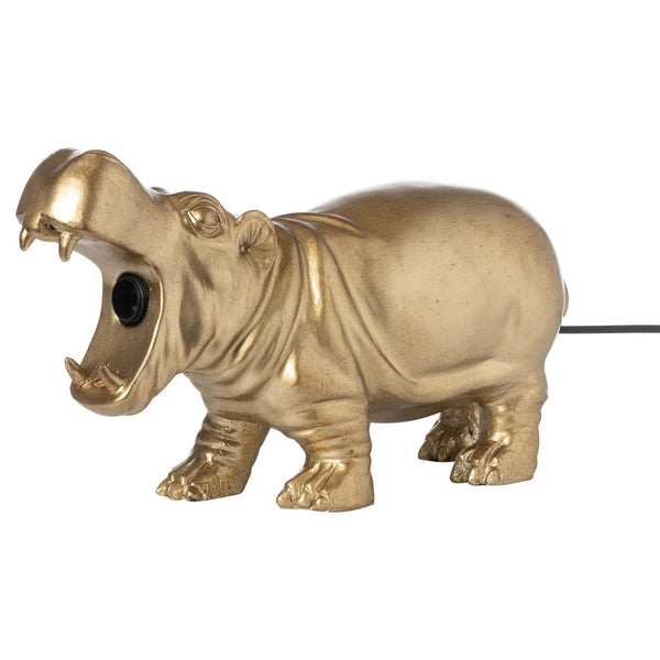 Hetty The Hippo Gold Table Lamp-TrendGoat