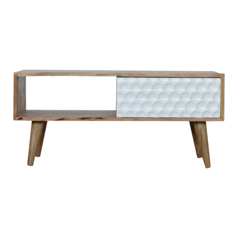 Honeycomb Carved Sliding Door Media Unit-TrendGoat