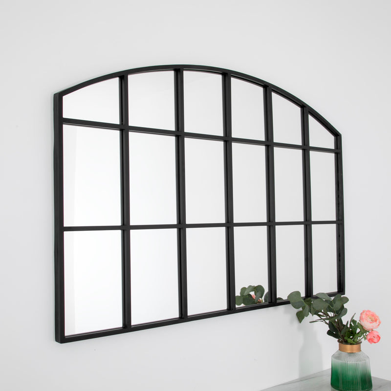 Horizontal Arch Mirror - Black-TrendGoat