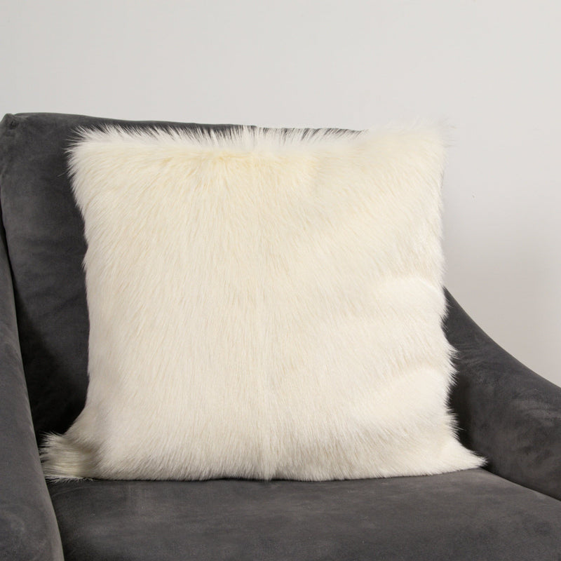 Ivory Goatskin Cushion-TrendGoat