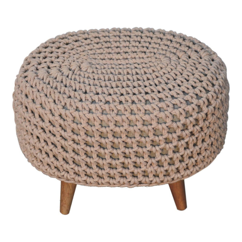 Keeva Beige Oblong Footstool-TrendGoat