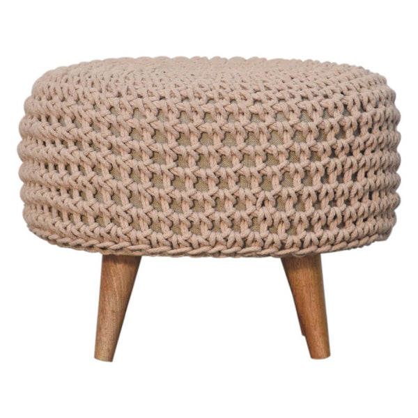 Keeva Beige Oblong Footstool-TrendGoat