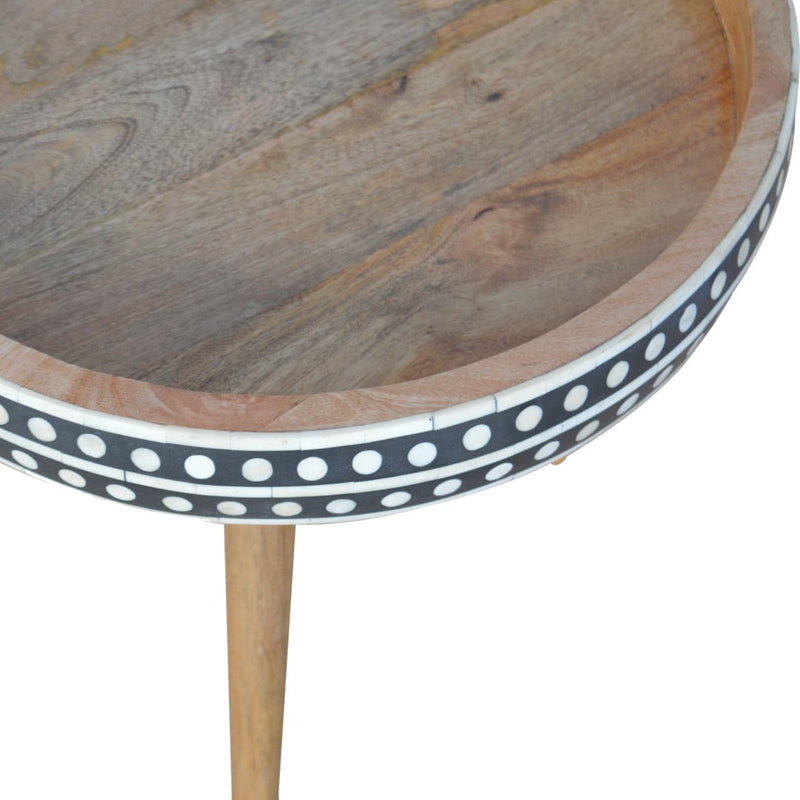 Large Patterned Nordic Style End Table-TrendGoat