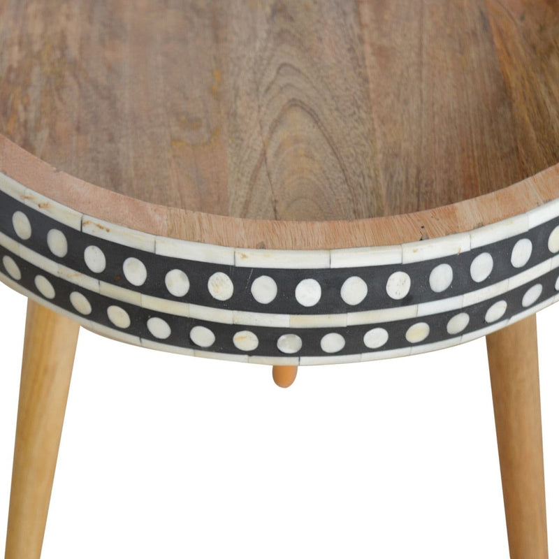 Large Patterned Nordic Style End Table-TrendGoat