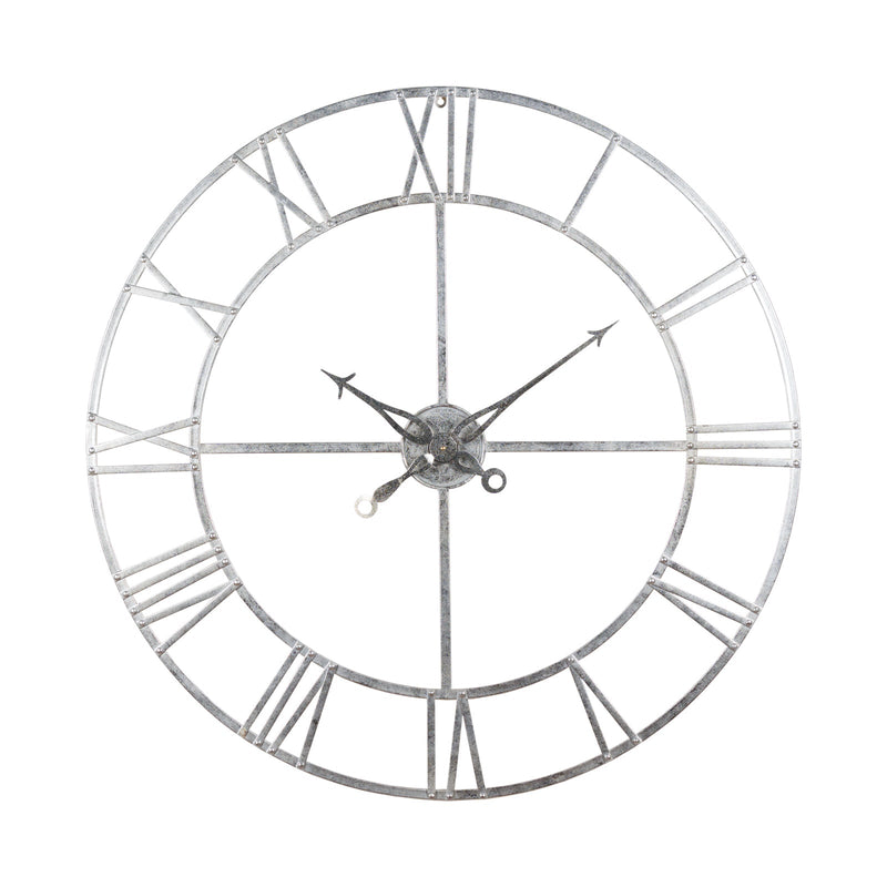 Large Silver Foil Skeleton Wall Clock-TrendGoat