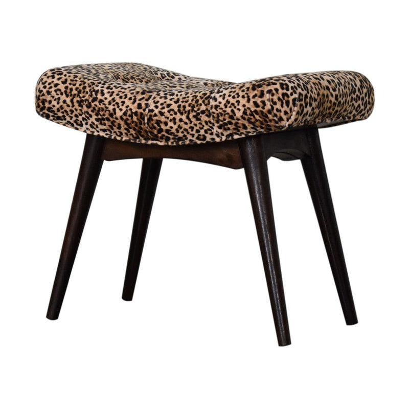 Leopard Print Curved Bench-TrendGoat