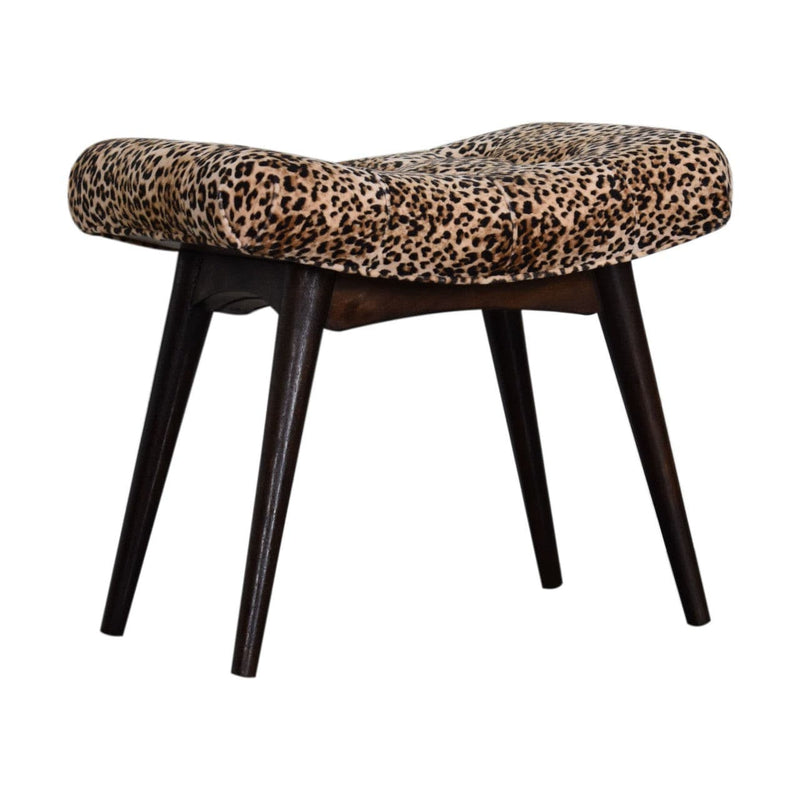 Leopard Print Curved Bench-TrendGoat