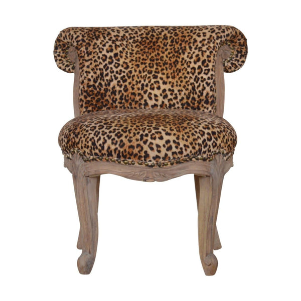 Leopard Print Studded Chair-TrendGoat