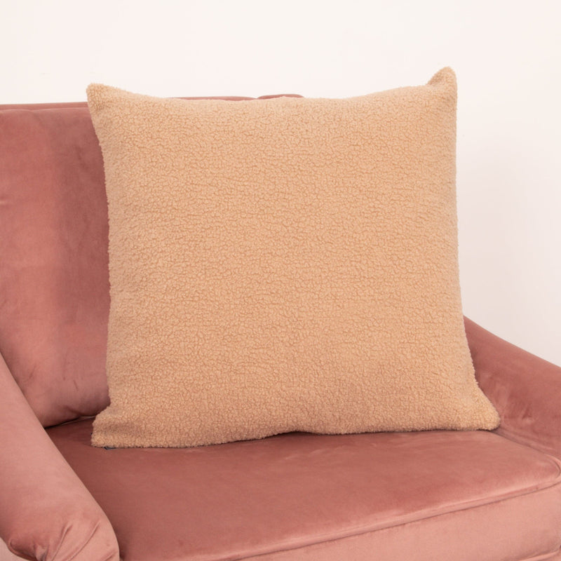 Light Brown Teddy Cushion Cover-TrendGoat