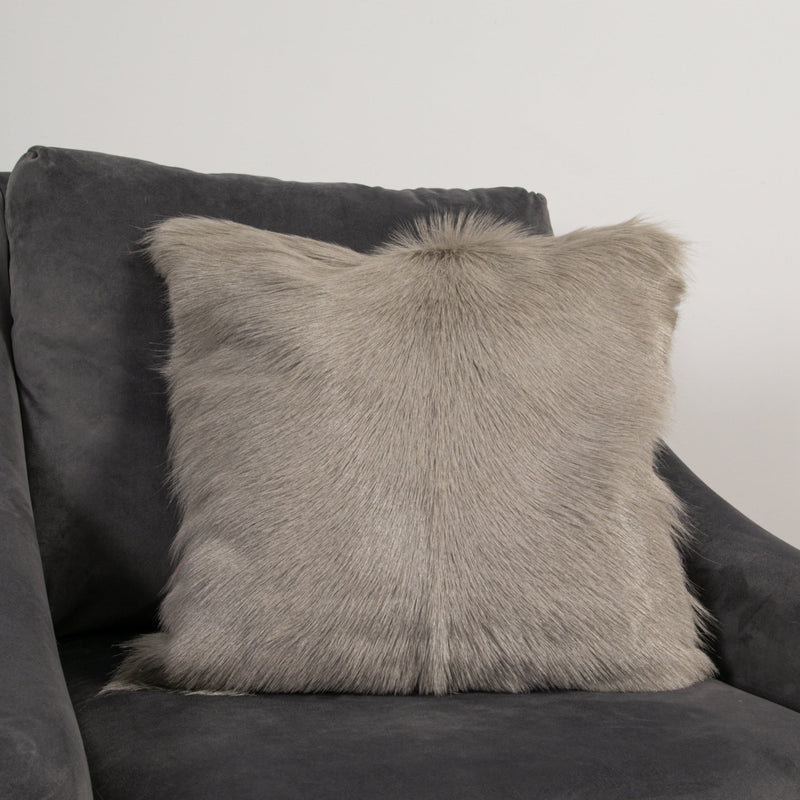 Light Grey Goatskin Cushion-TrendGoat