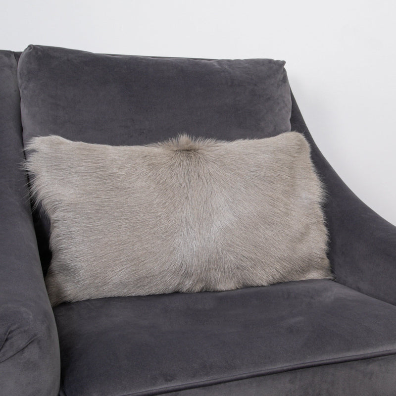 Light Grey Goatskin Cushion-TrendGoat