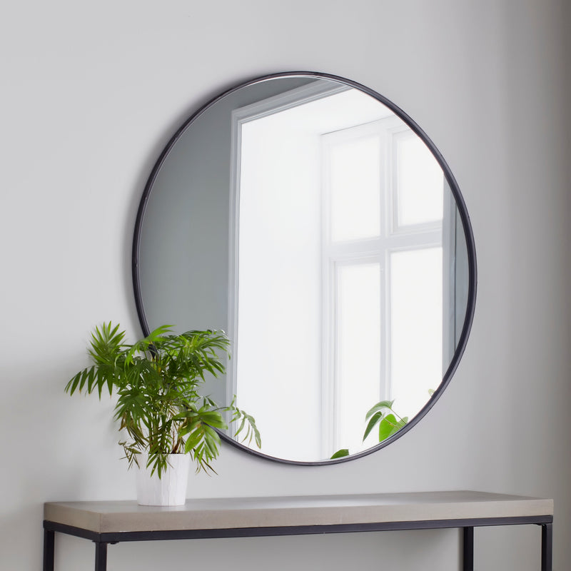 Manhattan Round Mirror (100cm)-TrendGoat