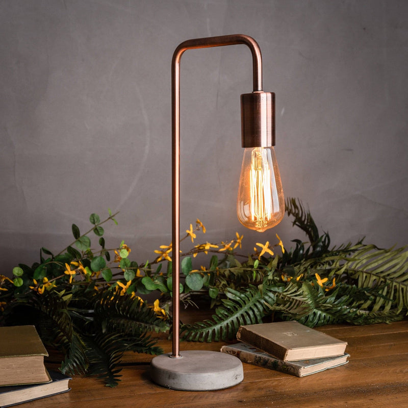 Marble And Brass Industrial Desk Lamp-TrendGoat